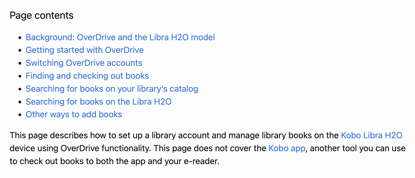 TOC with no CSS
